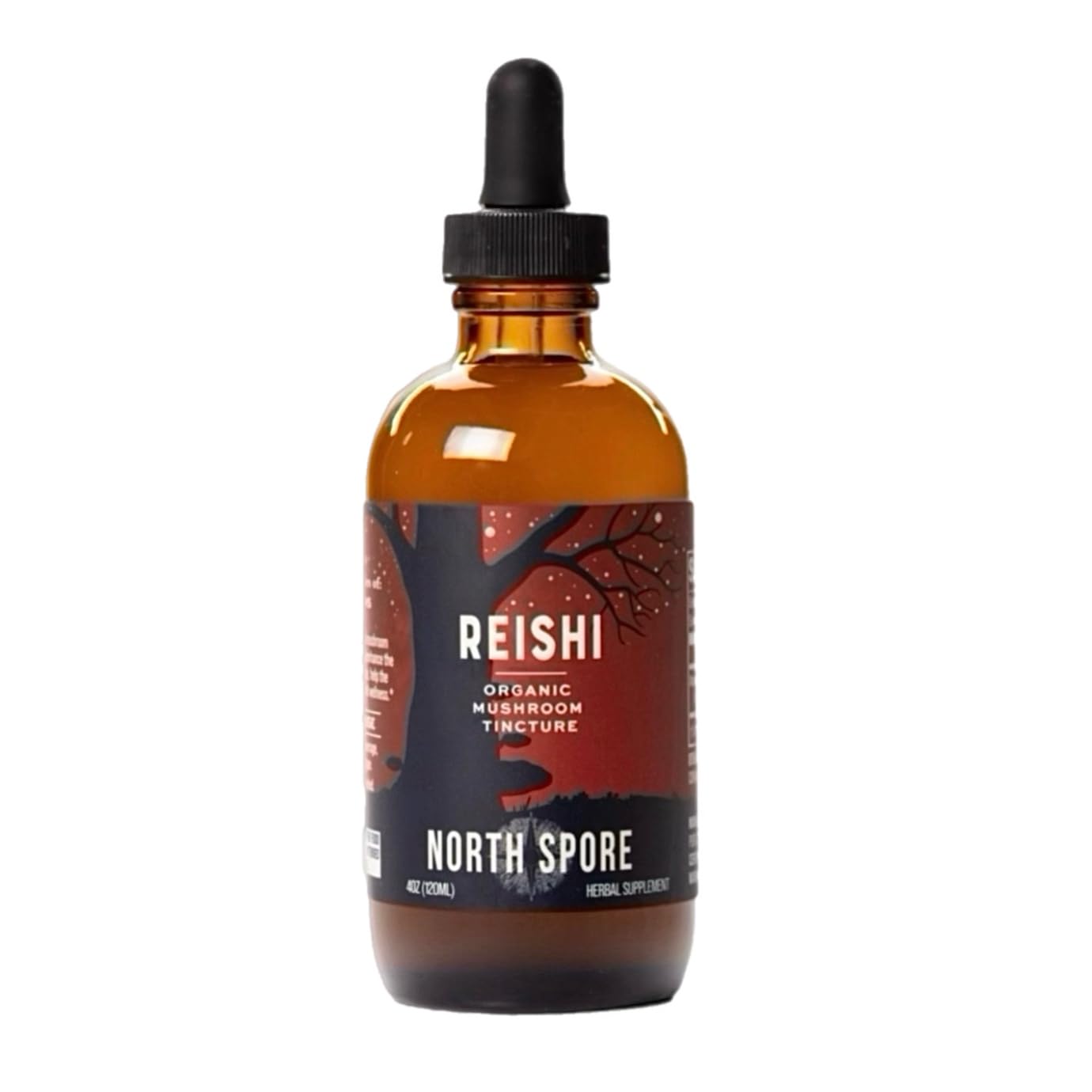 North Spore Reishi tincture dropper for precise dosing in daily routine.