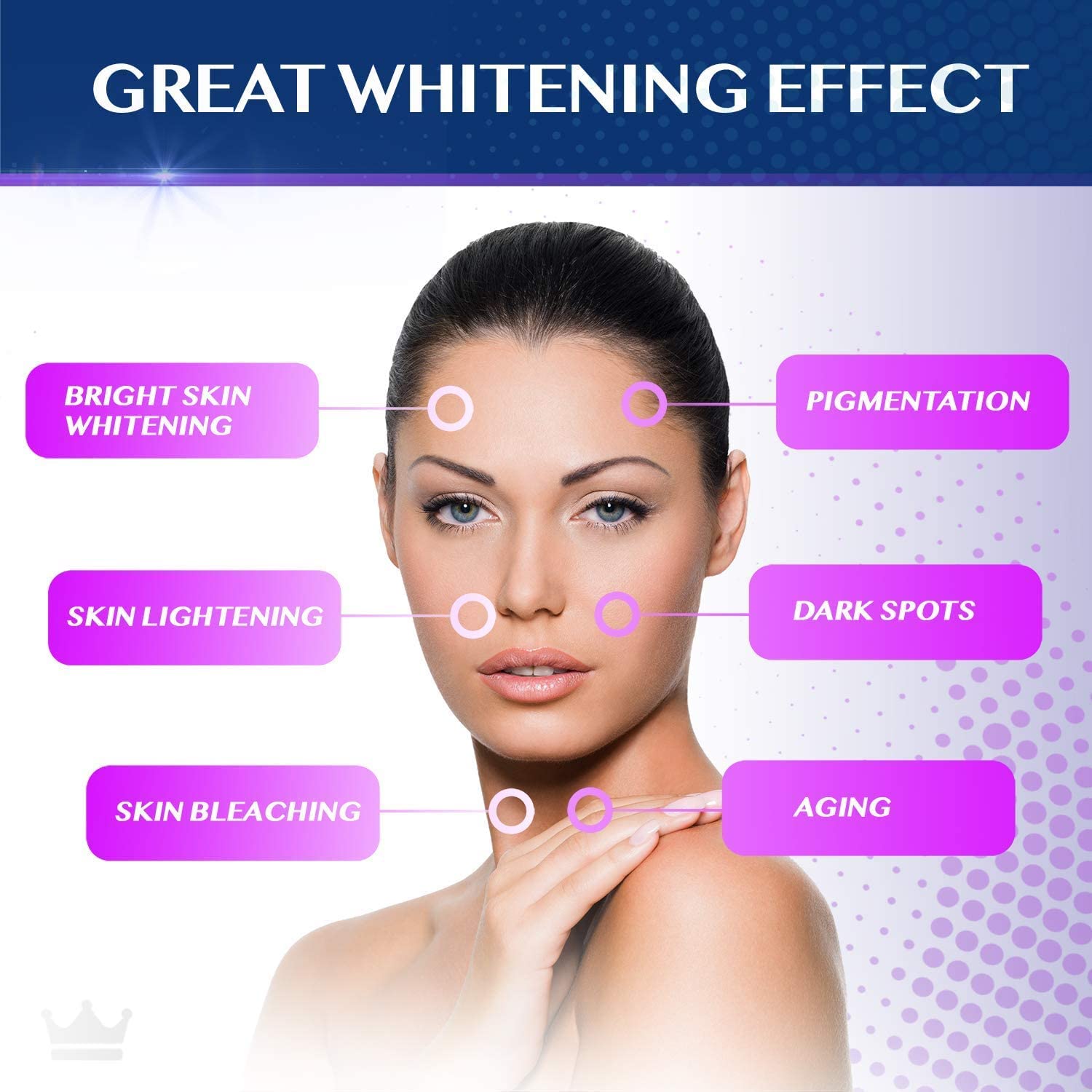 Northern Crown Cosmetics Glutathione pills bottle side highlighting vegan formula