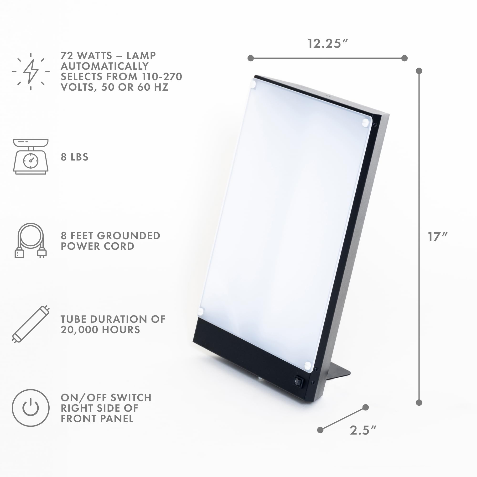 Boxelite glare-free bulbs provide comfortable diffused light for mood uplift