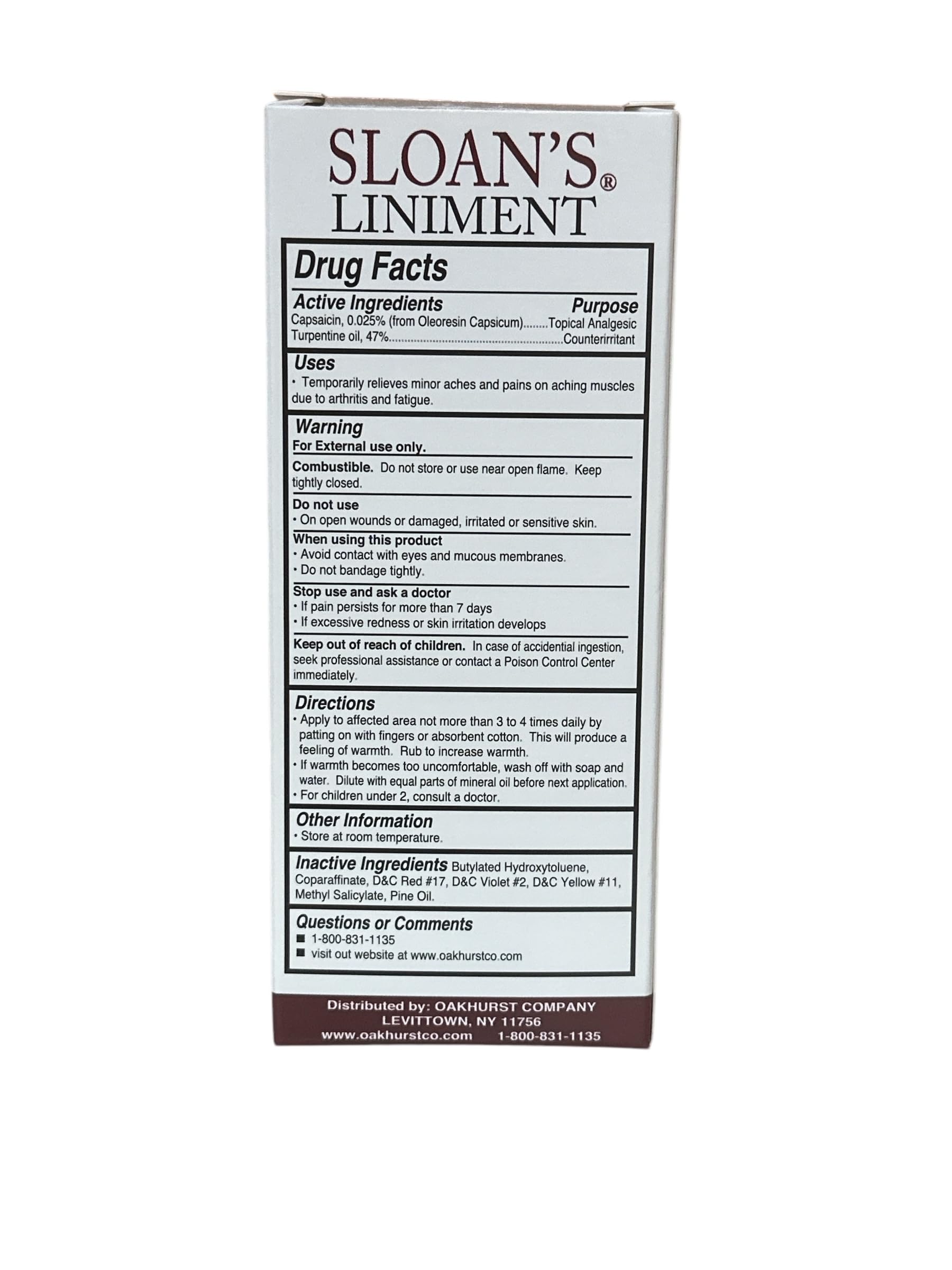 NOSE BETTER Sloan's Liniment pouring for easy application on sore muscles