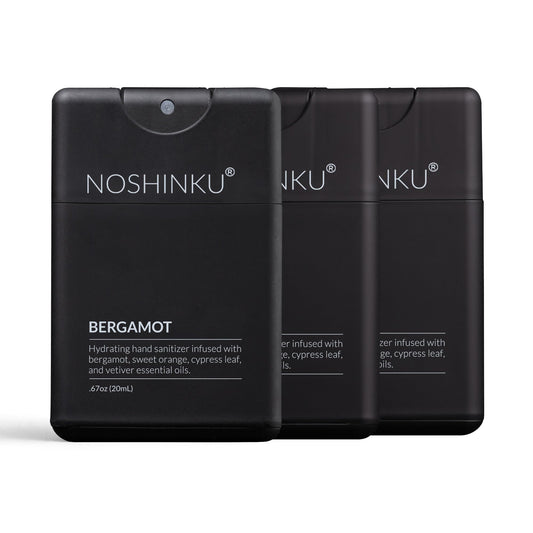 Noshinku bergamot refillable sprayer 3-pack for on-the-go hygiene