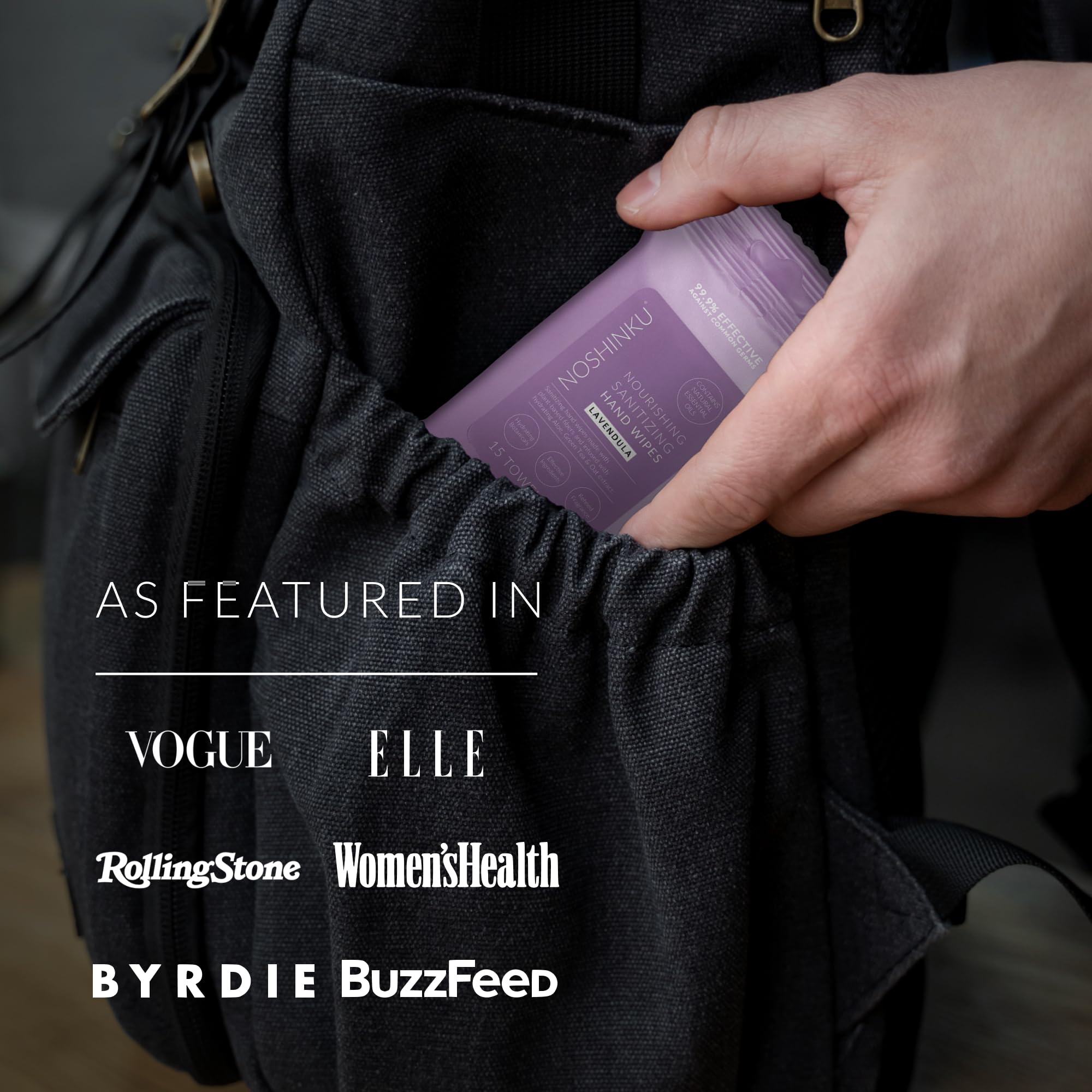 Vegan cruelty-free Lavendula wipes packaging highlights ethical choice