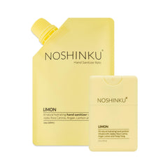 Noshinku Pocket Sanitizer Lemon sprayer in action for on-the-go protection