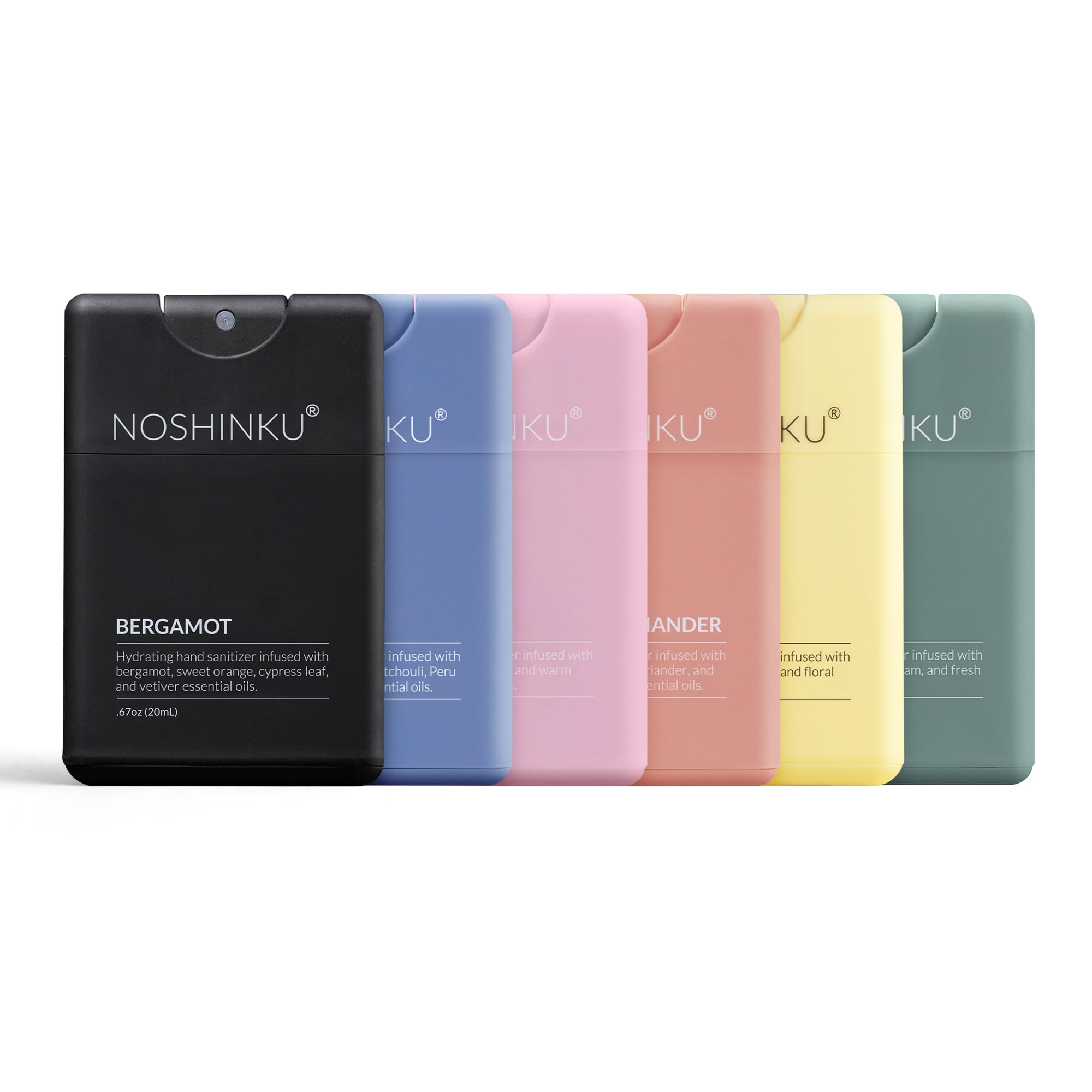 Noshinku bergamot refillable sprayer for quick, refreshing on-the-go sanitizing
