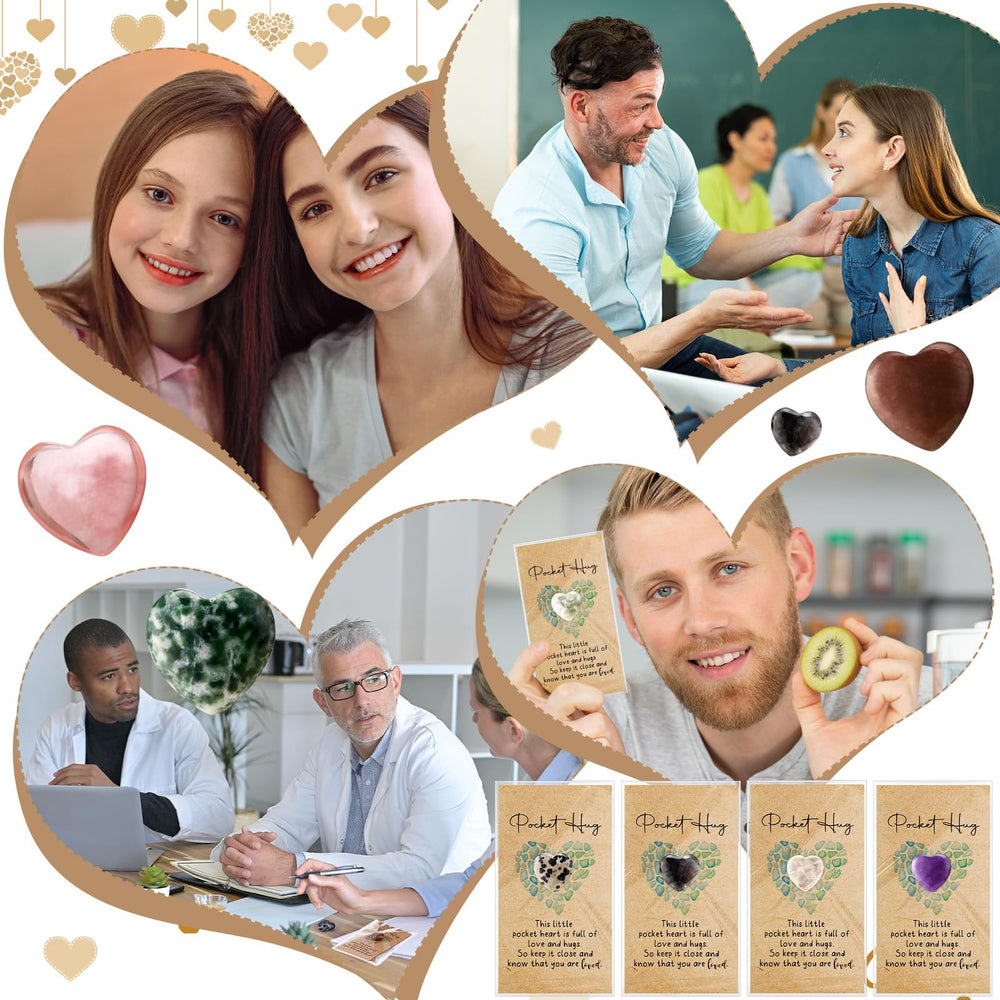 Nosiny kraft-paper packaging adds rustic charm to pocket hug tokens and cards.