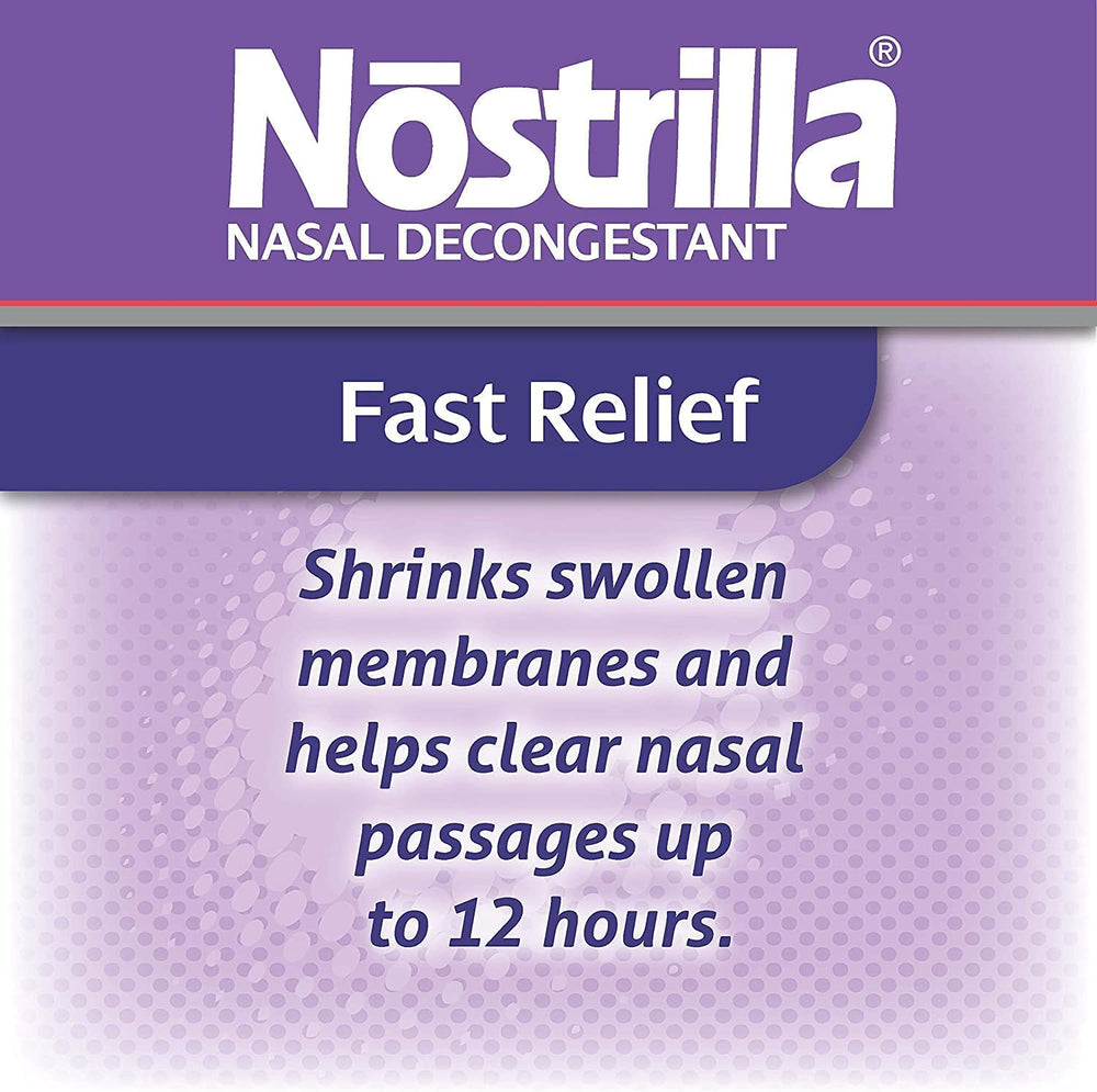 Nostrilla nasal spray bottle side profile highlighting easy grip and dosing control.