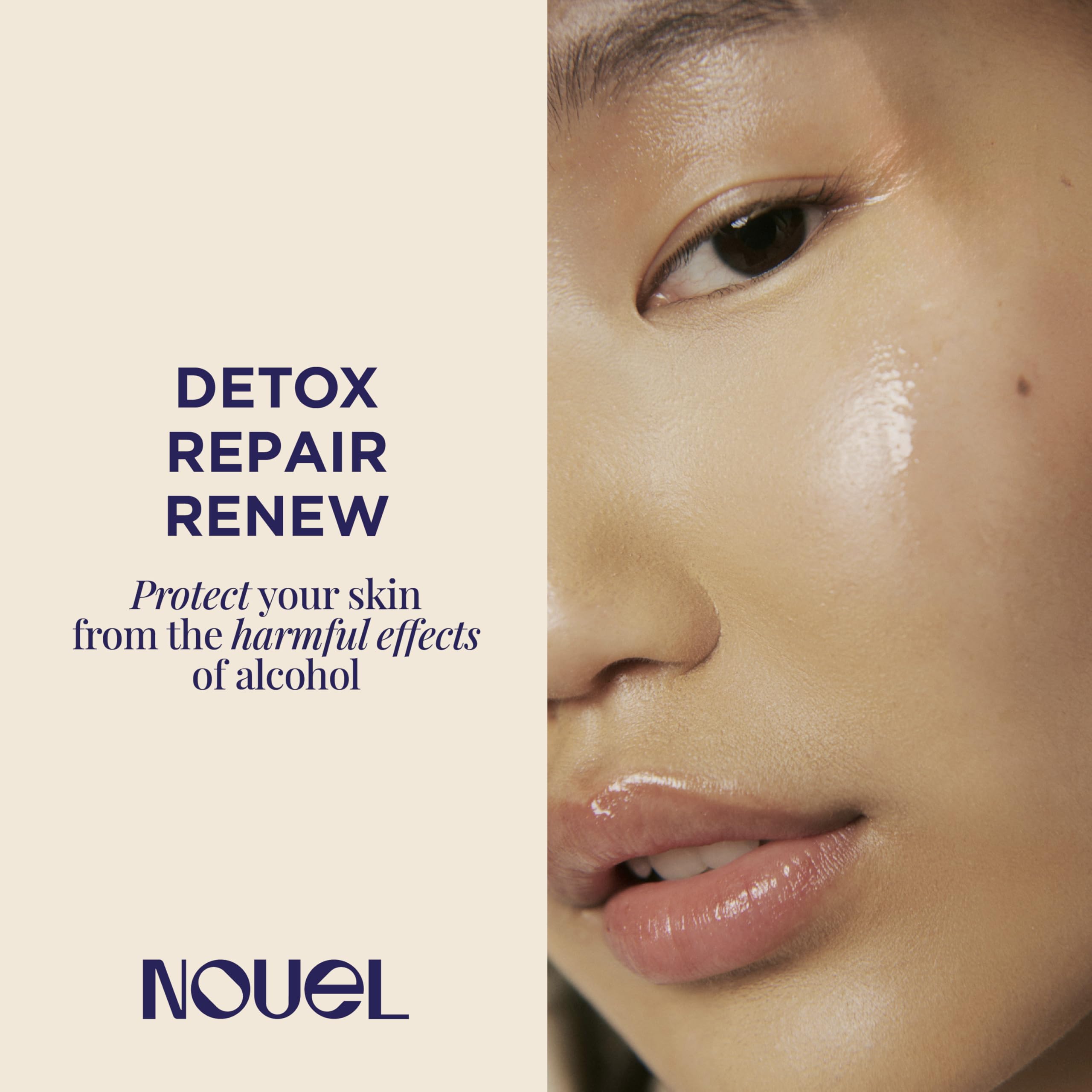 Nouel bottle pour demonstrates dosage guidance for morning-after relief.