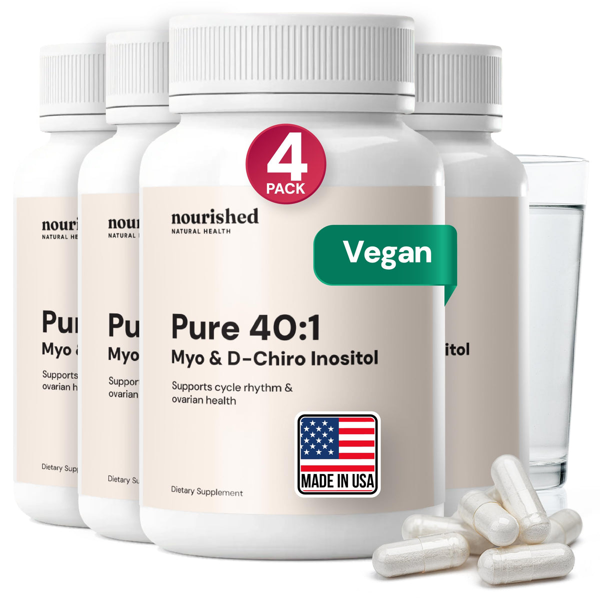 Nourished 40:1 bottle showing potential hormone balance support.