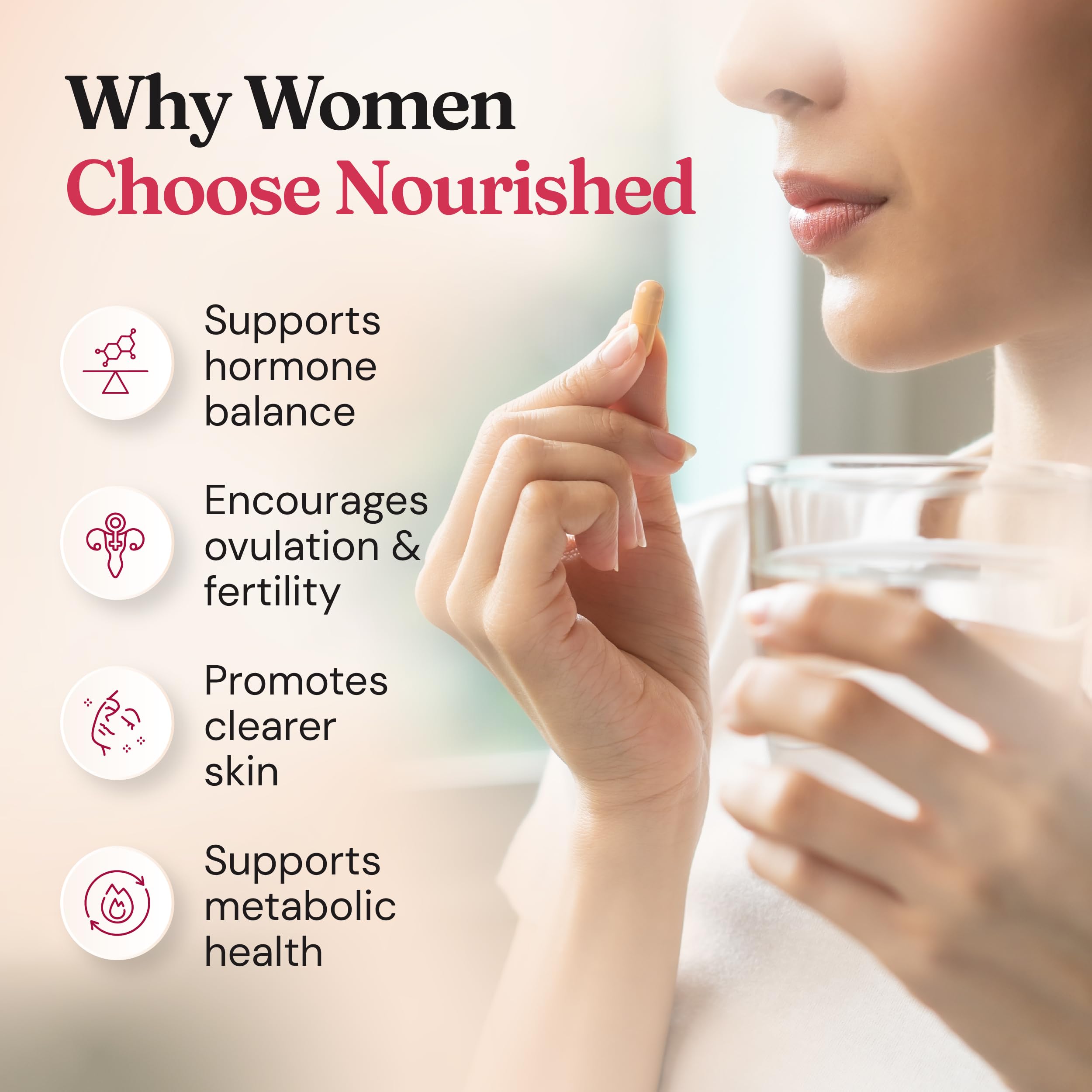 Packaging for Nourished 40:1 emphasizing vegan and non-GMO formulation.