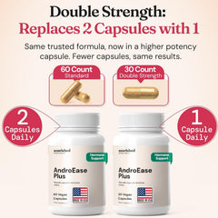 Nourished AndroEase Plus long-lasting bottle for ongoing vitality.