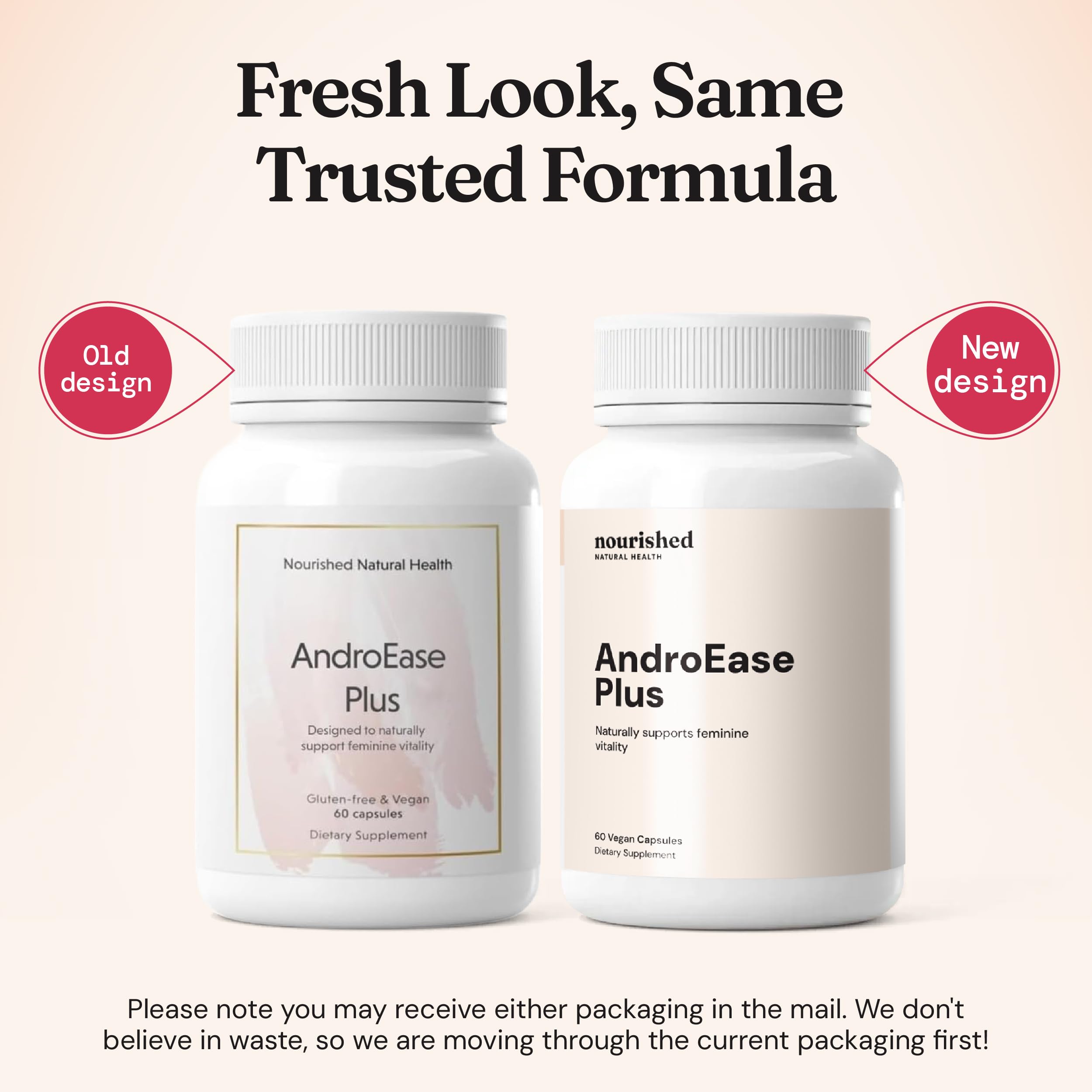 Reishi mushroom component in Nourished AndroEase Plus for balanced wellness.