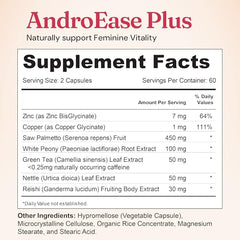 Subscription friendly AndroEase Plus bottle supports ongoing wellness