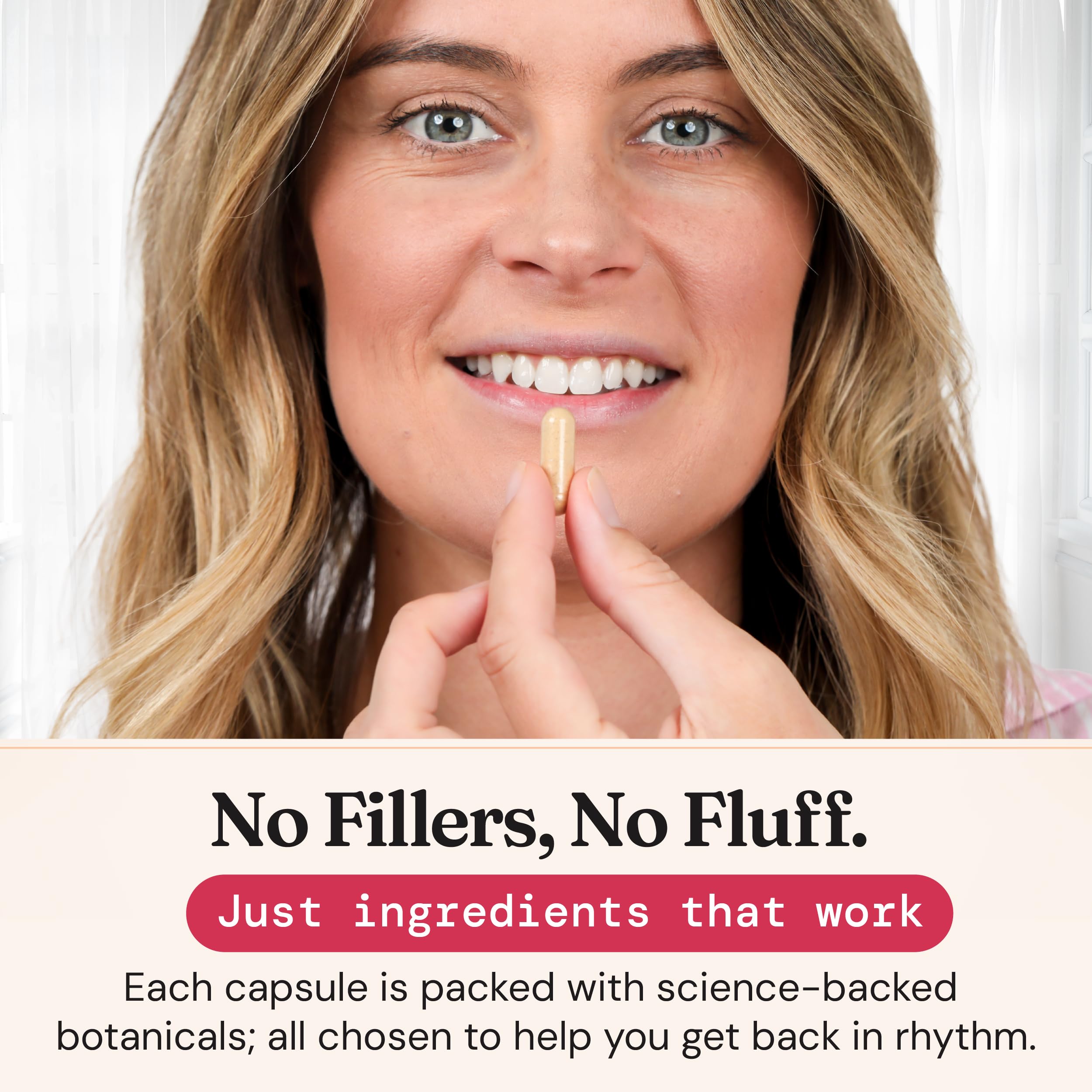 Zinc detail on Nourished AndroEase Plus bottle highlighting essential mineral support.