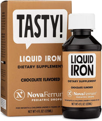 NovaFerrum Tasty bottle pour showing easy daily dose for kids