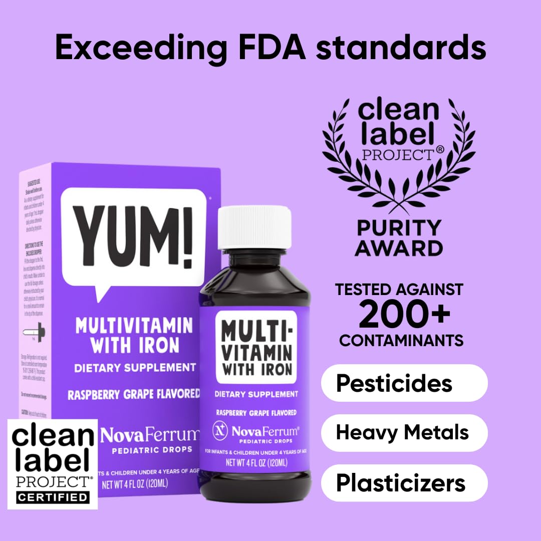 NovaFerrum Yum dosing spoon, easy administration for infants and toddlers.