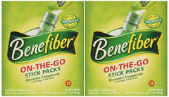 NOVARTIS Benefiber stick-pack with 56 on-the-go servings for fiber support.