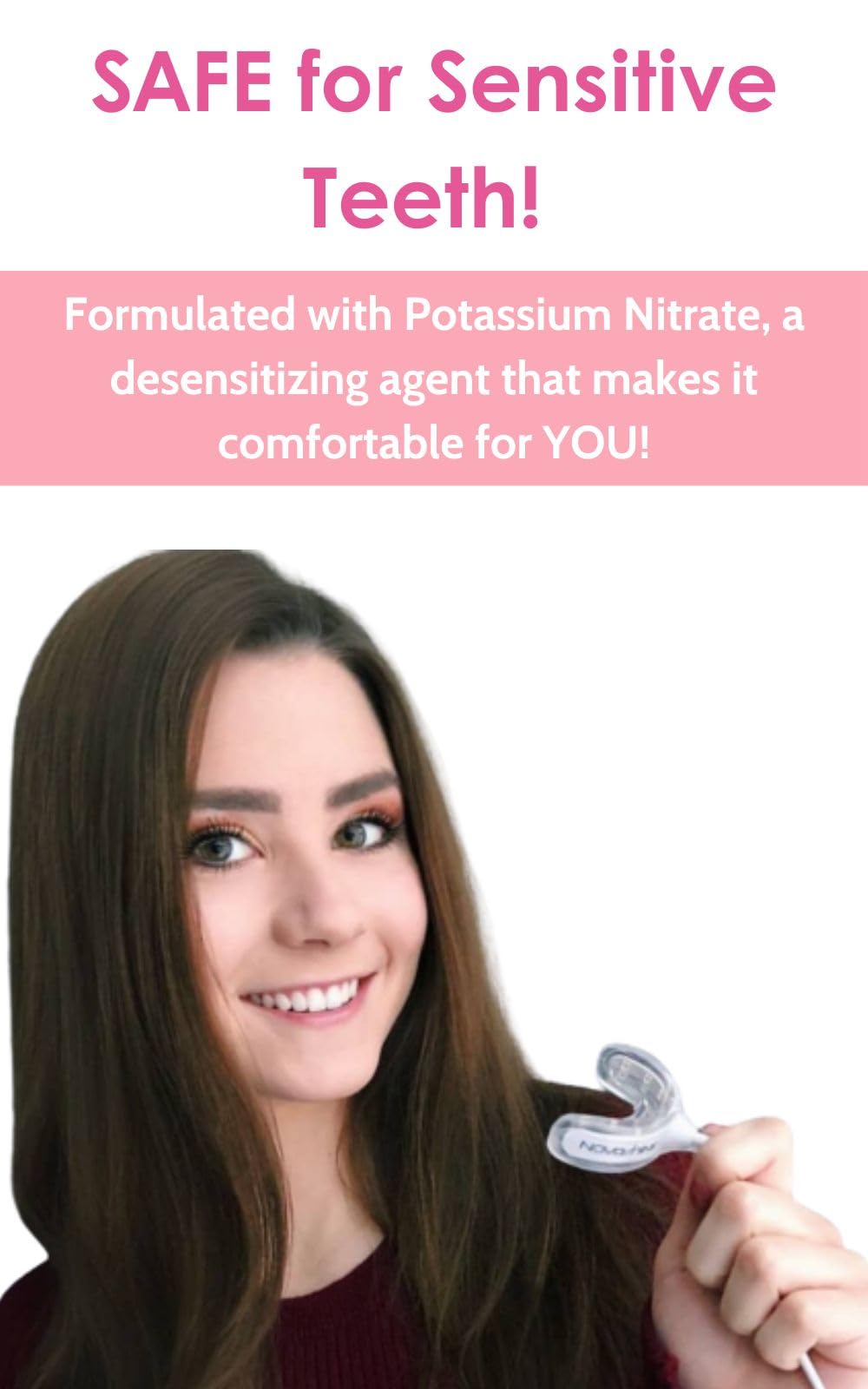 Novashine travel bag with kit for whitening on the go