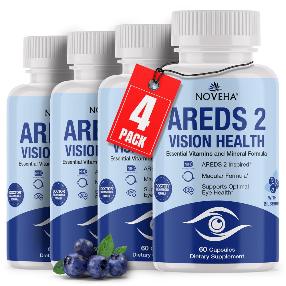 NOVEHA AREDS 2 bottle pour: convenient daily capsules for overall eye support.