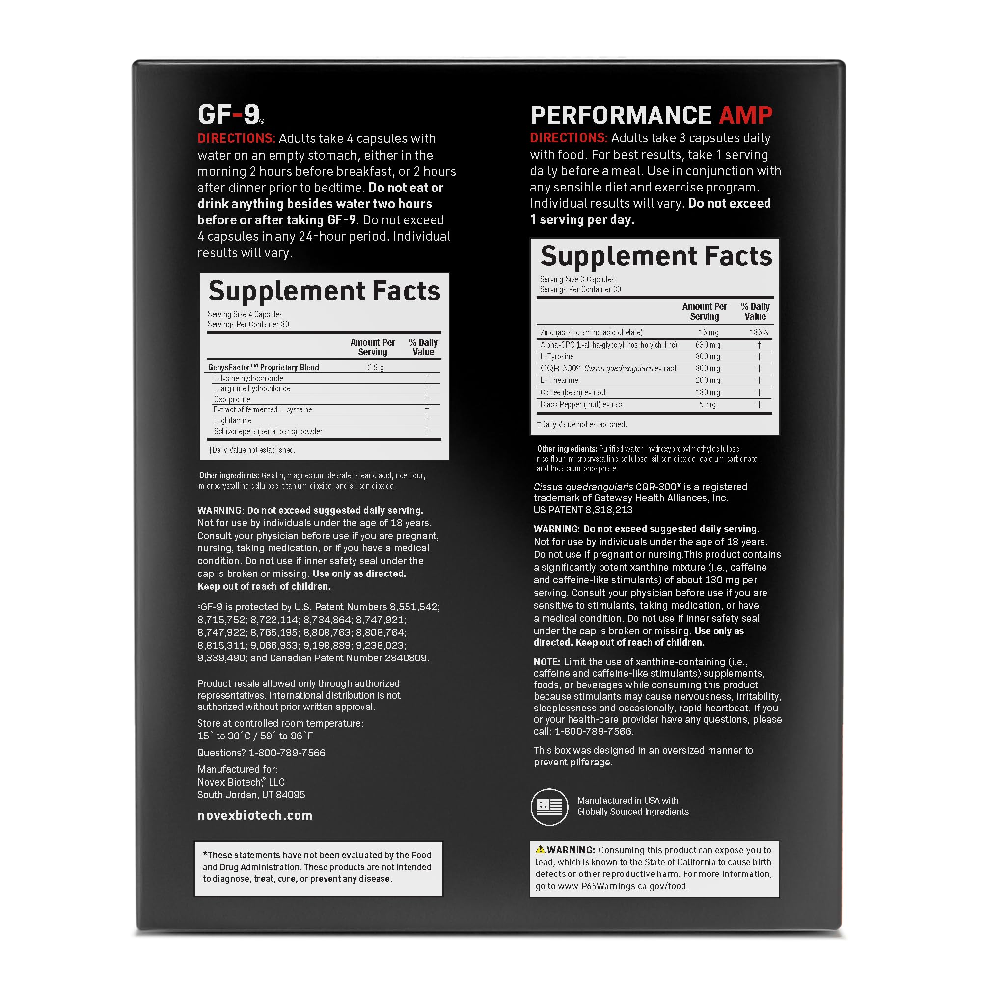 GMP-certified facility certification mark on product packaging.