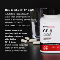 Novex Biotech GF-9 Core packaging on shelf for easy purchase
