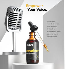 NOVII Sobervoice under-tongue application for quick-use relief.