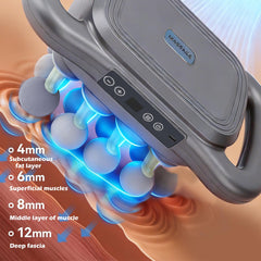 Novotechcal 16-Head Massage Gun battery indicator shows charge status.