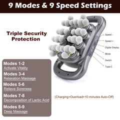 Novotechcal massager operating quietly with long-lasting battery for sessions anywhere.