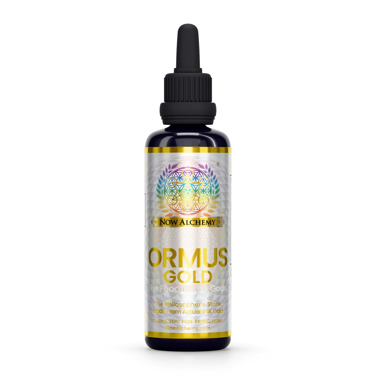 Now Alchemy 24K ORMUS bottle for daily wellness routines.