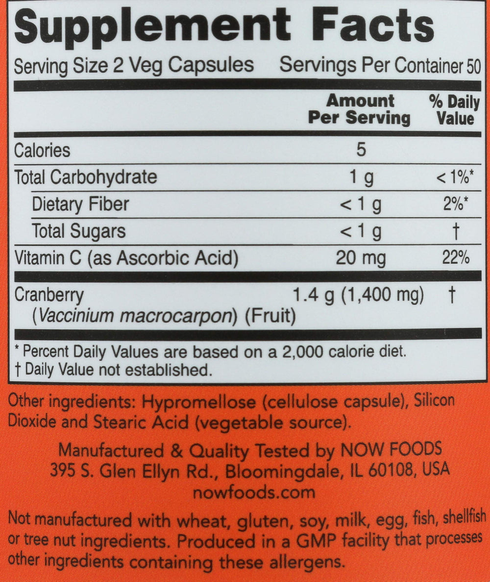 NOW Cranberry Concentrate 2-pack box for added value