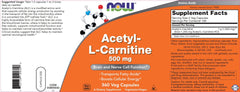 NOW Foods Acetyl L-Carnitine 500mg two-pack boxes for added value.