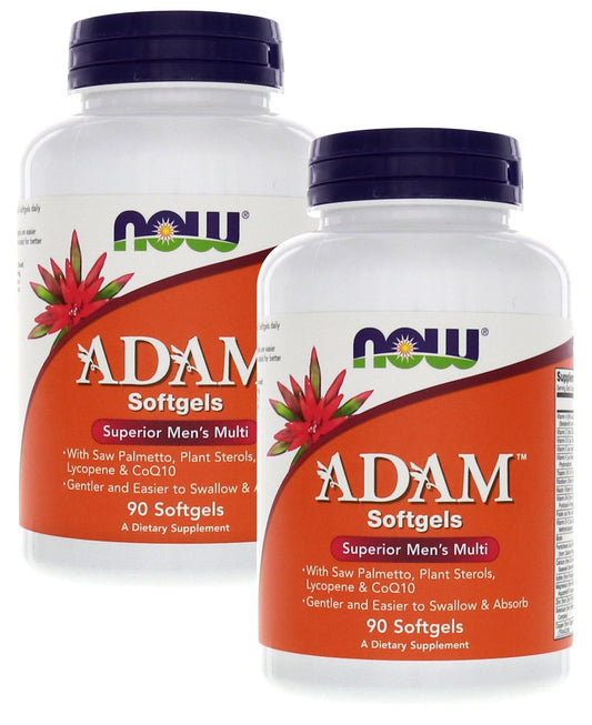 NOW Foods Adam men's multivitamin bottle front offers convenient daily support
