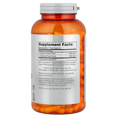 NOW Foods Arginine & Citrulline capsules on bottle illustrating convenient daily supplementation