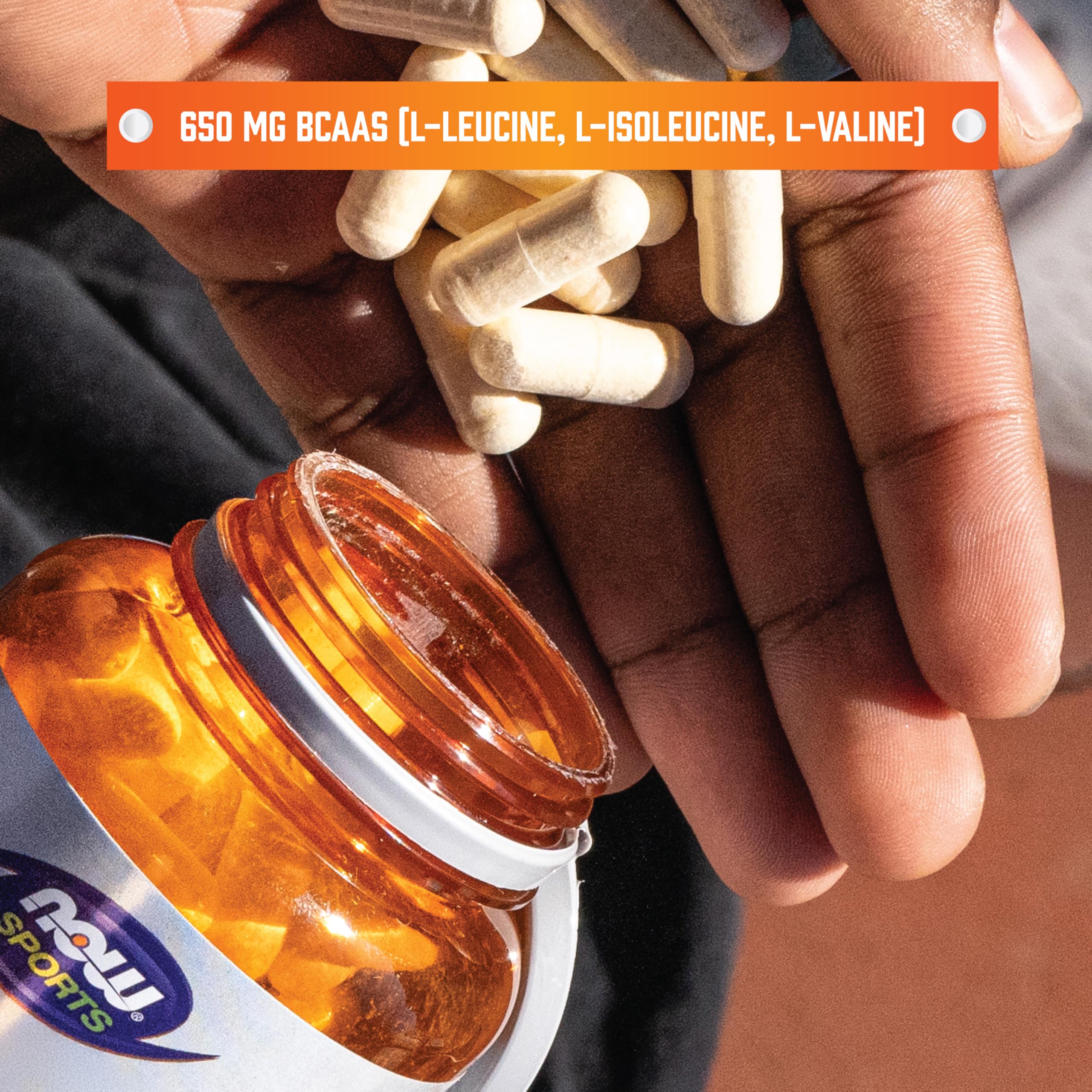 NOW Foods BCAAs nutrition facts on label to help plan intake