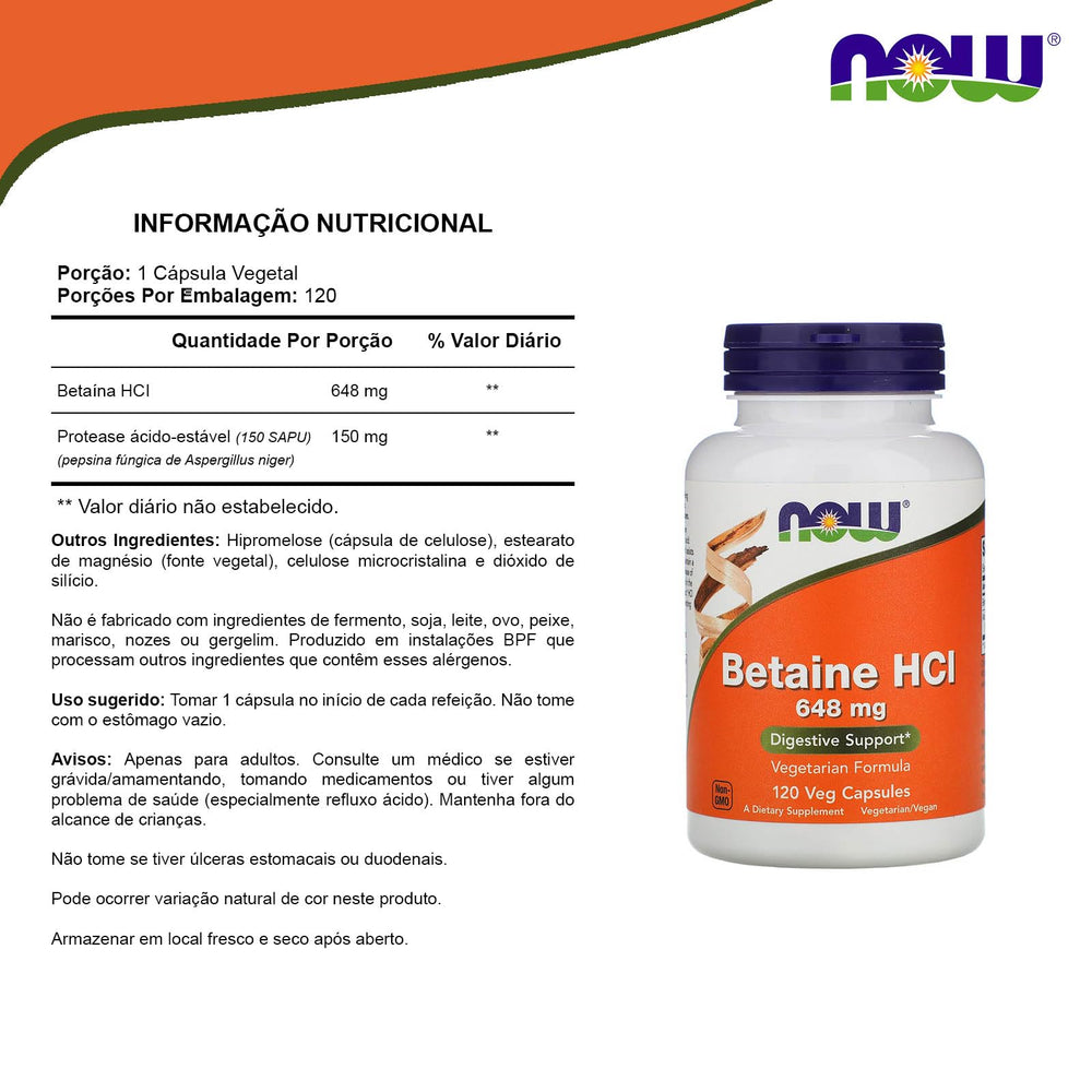 Two-pack packaging for NOW Foods Betaine HCl Pepsin supports routine