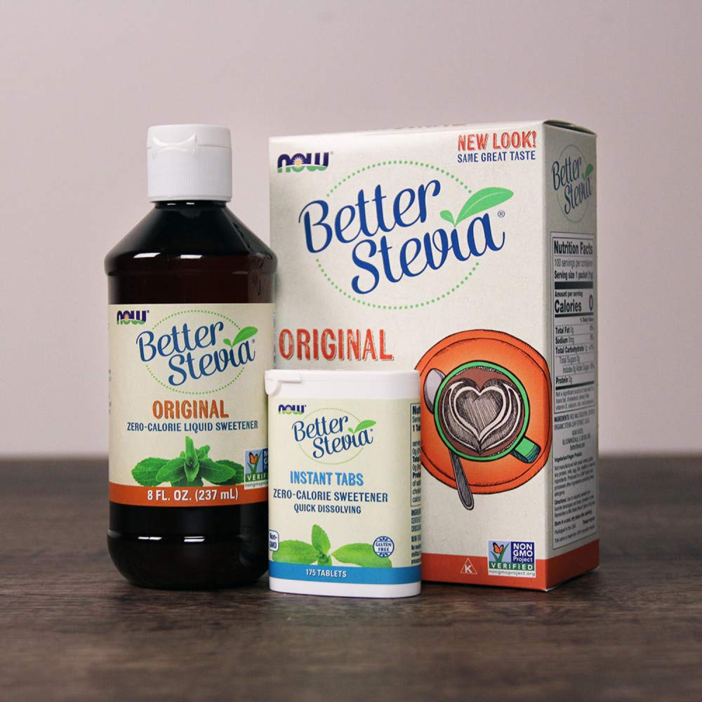 NOW Foods Better Stevia packaging by a family-owned USA company since 1968.