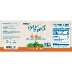 NOW Foods Better Stevia liquid sweetener drops dissolve quickly in beverages.