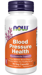 NOW Foods Blood Pressure Health bottle front with 90 capsules for daily wellness support
