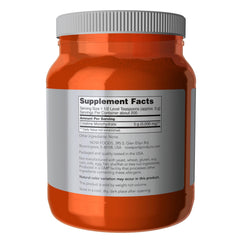 NOW Foods Creatine Monohydrate powder jar and scoop shown for lean mass support.