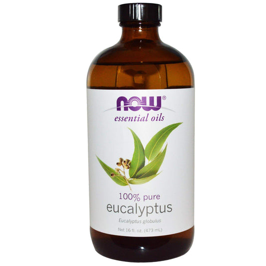 NOW Foods Eucalyptus Globulus Oil bottle for aromatherapy and mood clarity