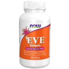 NOW Foods Eve Superior Women's Multi bottle with easy-to-swallow softgels for daily support.