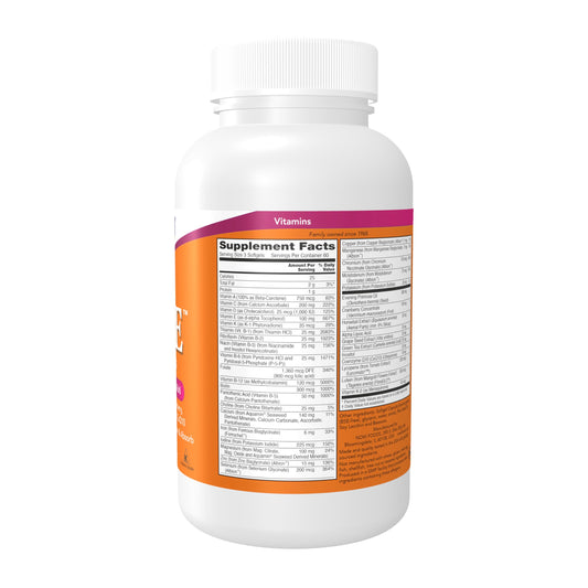 NOW Foods Eve softgels closeup emphasizing easy swallowing and GI-friendly formula
