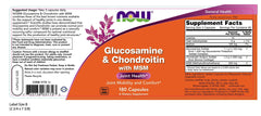 NOW Foods Glucosamine & Chondroitin with MSM capsules closeup ready for daily joint wellness routine