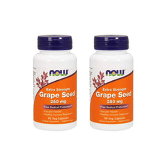 NOW Foods Grape Seed Extract bottle showcasing a high polyphenol supplement for everyday wellness.