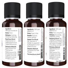 NOW Foods Grapefruit essential oil bottle highlighting bright citrus aroma for diffusion