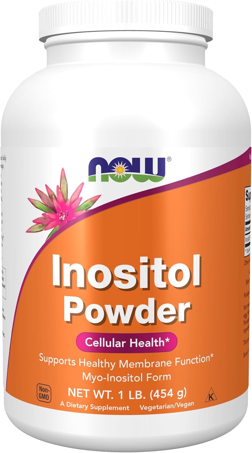 NOW Foods Inositol Powder 1 lb container ready for daily supplementation.