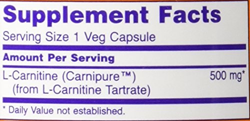 NOW Foods L-Carnitine 500 mg USA packaging, family-owned brand since 1968.