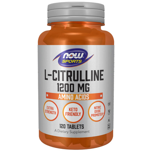 NOW Foods L-Citrulline extra-strength tablet for athletic support.