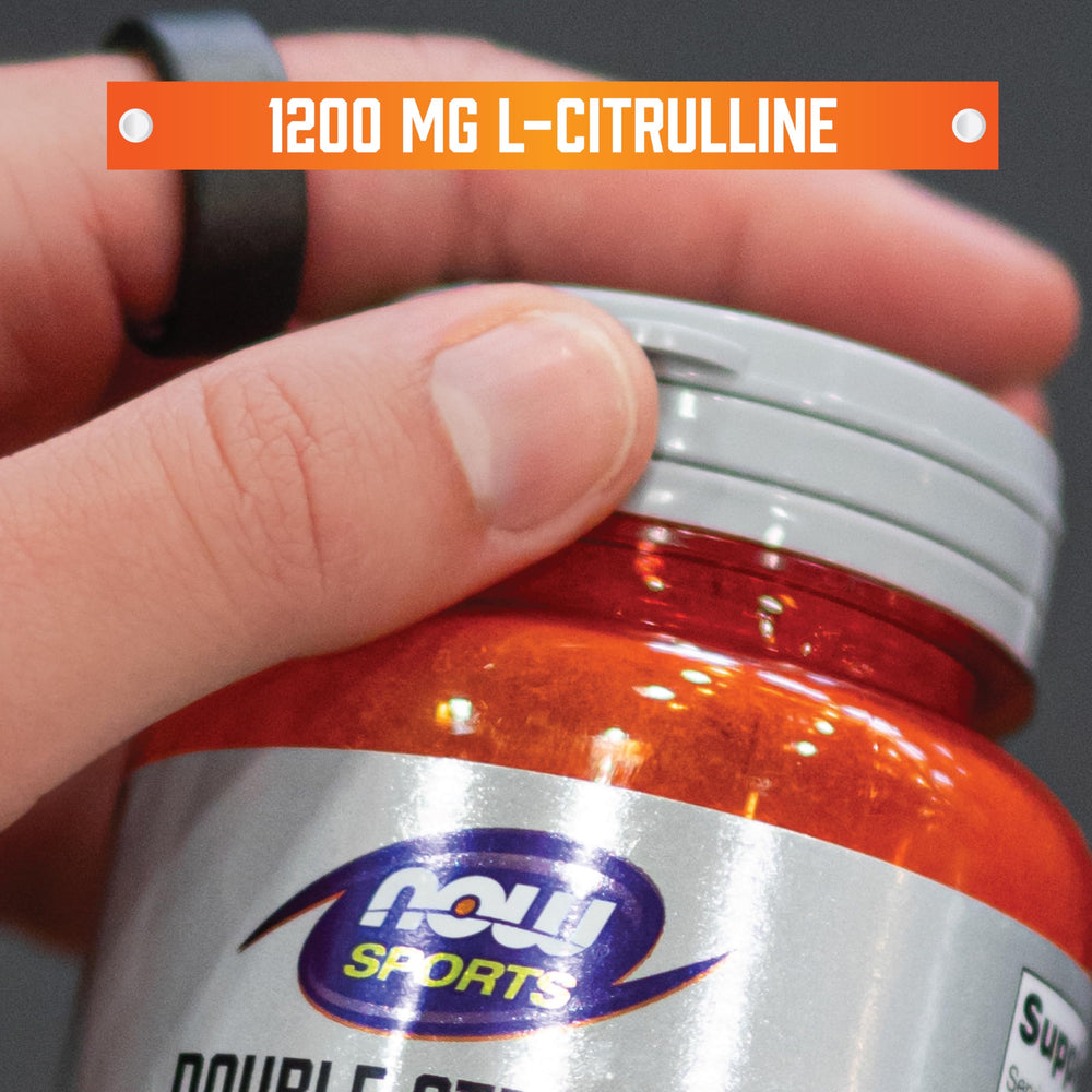 NOW Foods L-Citrulline tablets close-up highlighting 1200 mg.