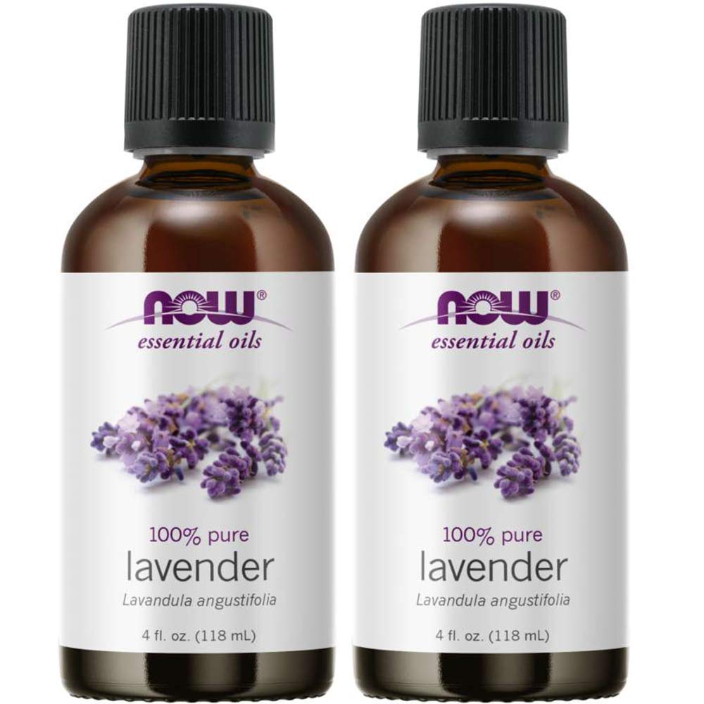 NOW Foods Lavender Oil bottle: pure lavender aroma for calming moments and mindful relaxation.
