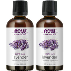 NOW Foods Lavender Oil bottle: pure lavender aroma for calming moments and mindful relaxation.
